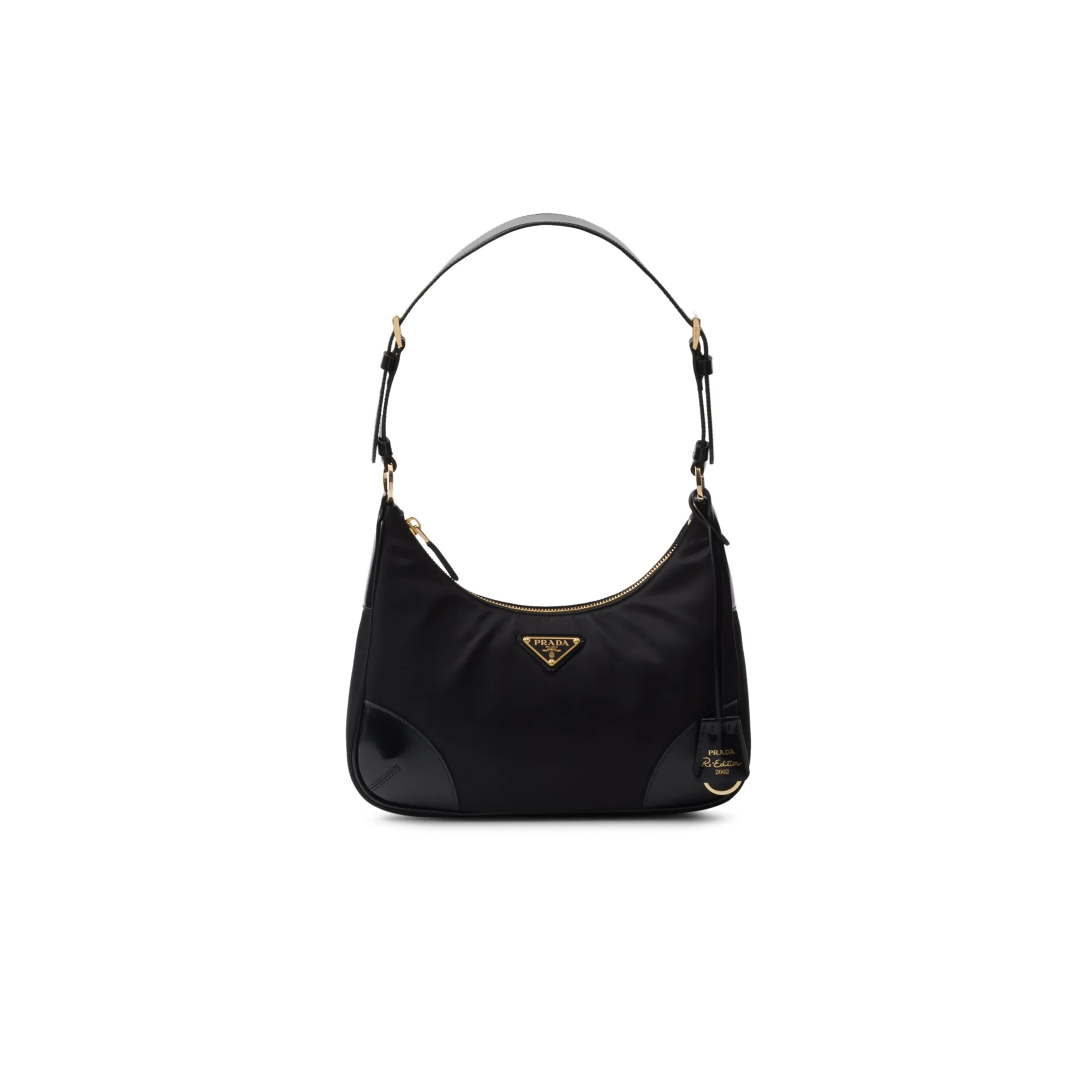 PRADA RECYCLED NYLON PANEL SHOULDER BAG 1BC214 (27*21.5*7cm)